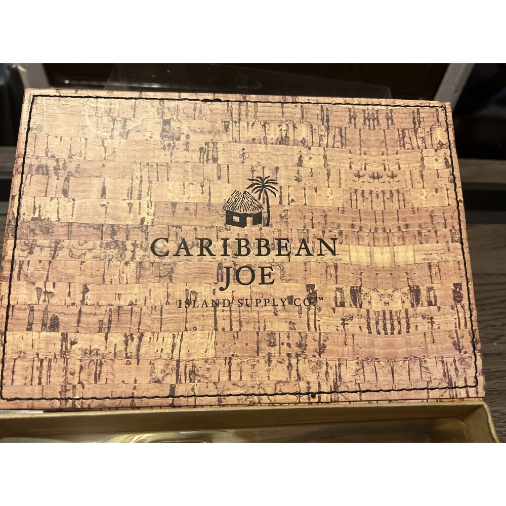 Caribbean Joe‎ Metal Flask Metal Cufflinks Metal Tie Clip Set Groomsman Gift Set